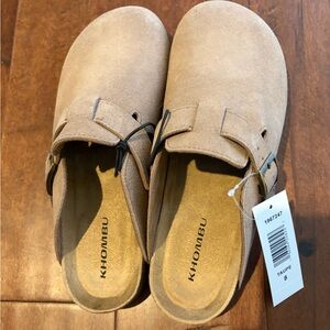 Khombu Brown Suede Mule with Buckle